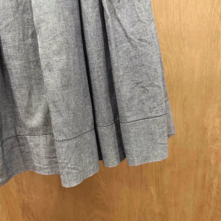 [BUNJANG] See by Chloé Cotton Pleated Mini Skirt / 씨 바이 끌로에 코튼 플리츠 미니스커트 턱 디테일 A라인 연청