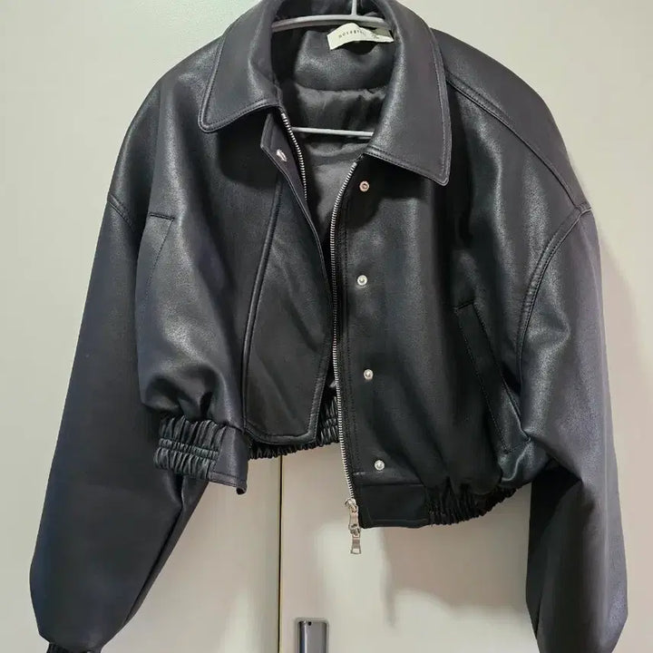 [BUNJANG] No Regret Crop Leather Jacket / 노리그렛 크롭레더자켓