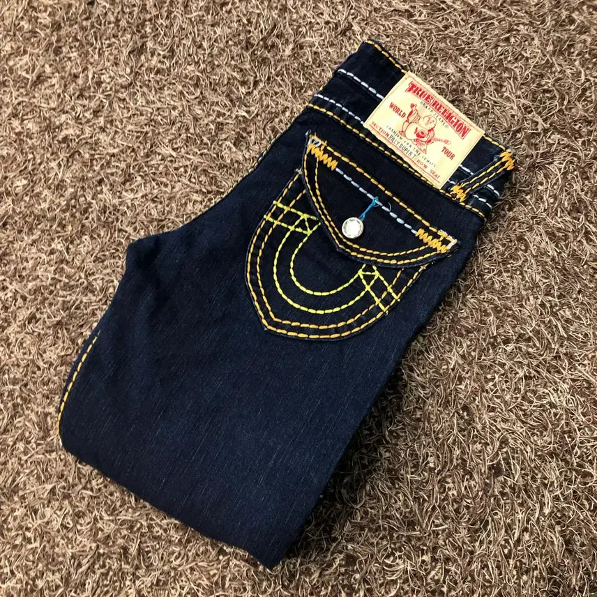 [SOLD OUT] 28 트루릴리전 빌리 슈퍼티 부츠컷 스티치 데님 팬츠