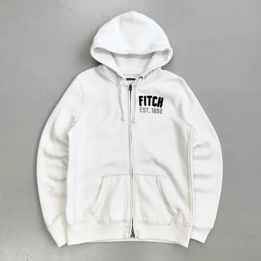 [BUNJANG] Abercrombie Y2K Hoodie Zip-Up White / 아베크롬비 Y2K 후드집업 화이트