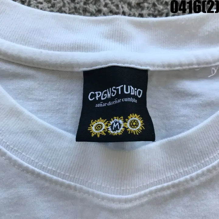 [SOLD OUT] 꼼파뇨스튜디오 프린팅 반팔 티셔츠 화이트 m
