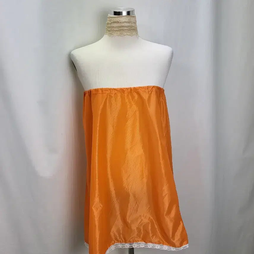 [BUNJANG] Vintage Tangerine Short Slip Skirt / 빈티지 탠저린 숏 슬립 스커트 페어리 하이틴 윔지코어