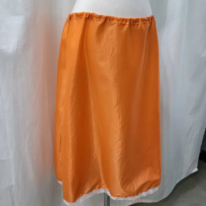 [BUNJANG] Vintage Tangerine Short Slip Skirt / 빈티지 탠저린 숏 슬립 스커트 페어리 하이틴 윔지코어