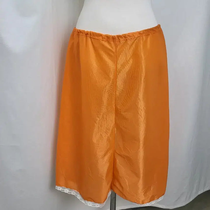 [BUNJANG] Vintage Tangerine Short Slip Skirt / 빈티지 탠저린 숏 슬립 스커트 페어리 하이틴 윔지코어