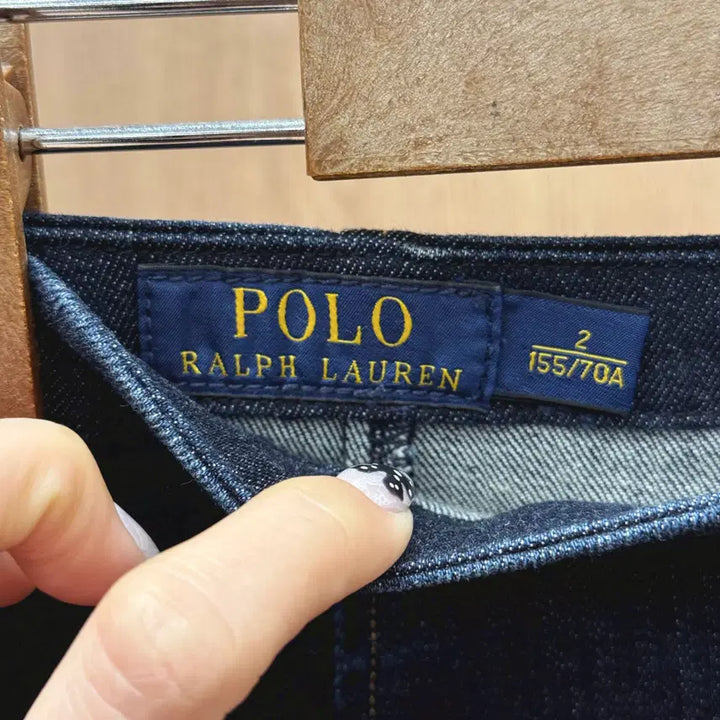 [BUNJANG] Polo Ralph Lauren Indigo Denim Midi Skirt / 폴로 랄프 로렌 인디고 데님 미디스커트 슬릿 디테일 H라인 진청