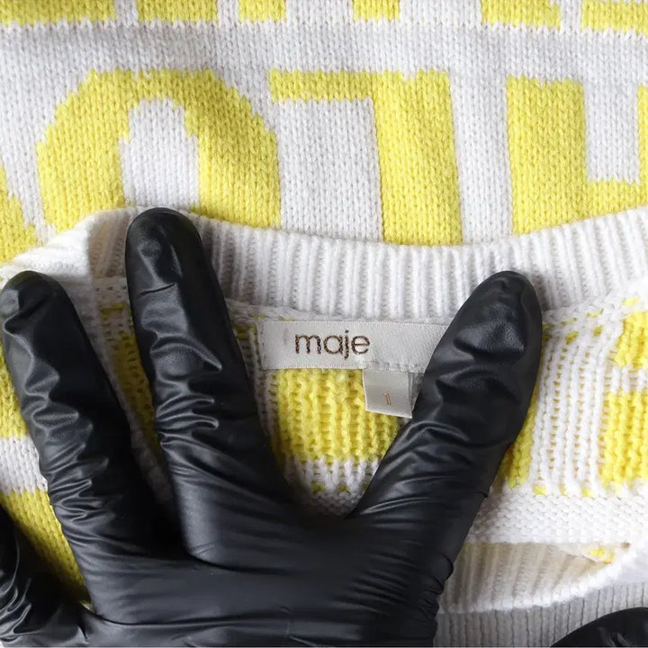 [BUNJANG] Maje Lettering Knit Sweater / 마쥬 니트 1size