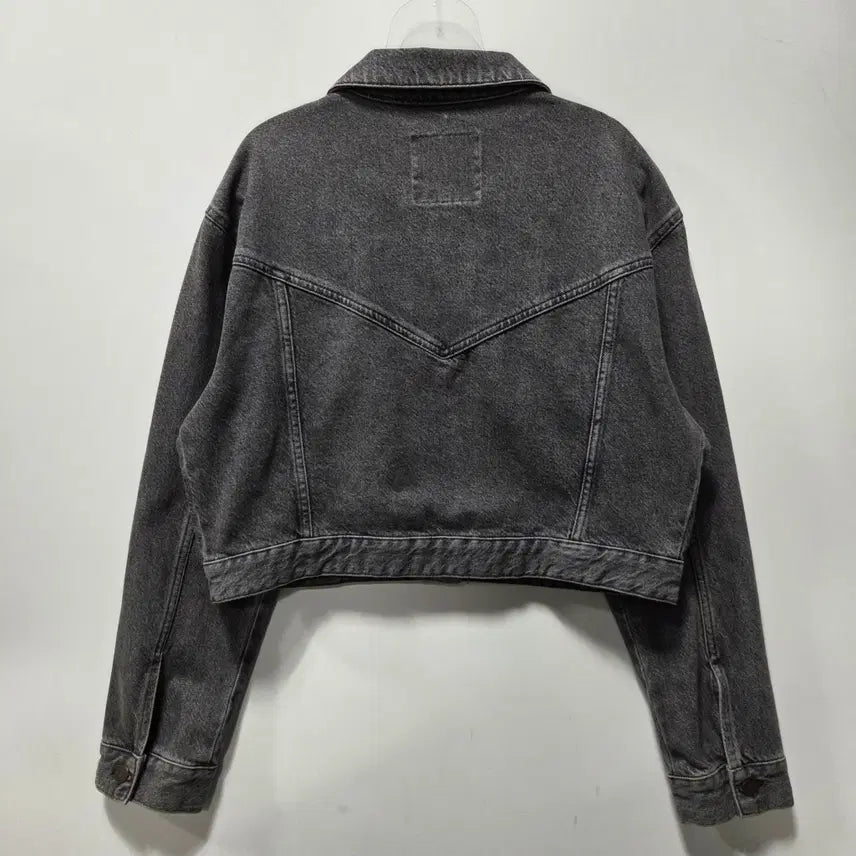 [SOLD OUT] 자라 여성 흑청 데님 크롭 자켓 M 26041605