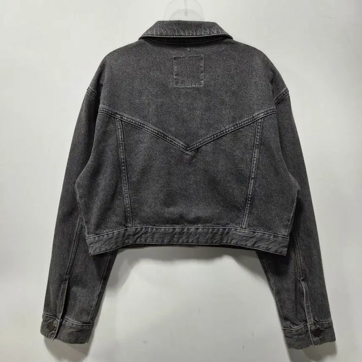 [SOLD OUT] 자라 여성 흑청 데님 크롭 자켓 M 26041605