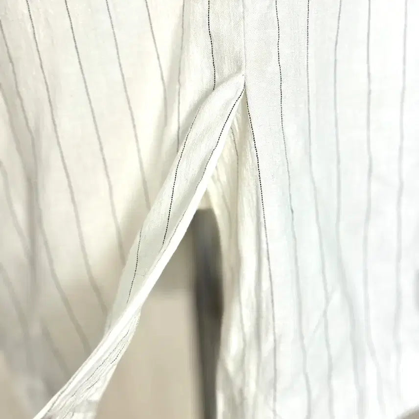 [BUNJANG] Maje White Pinstripe Jacket / 마쥬 흰색 핀스트라이프 자켙