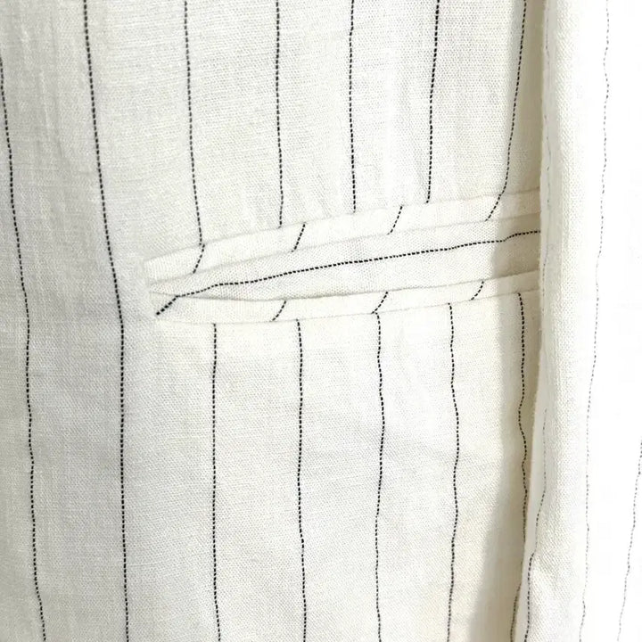 [BUNJANG] Maje White Pinstripe Jacket / 마쥬 흰색 핀스트라이프 자켙