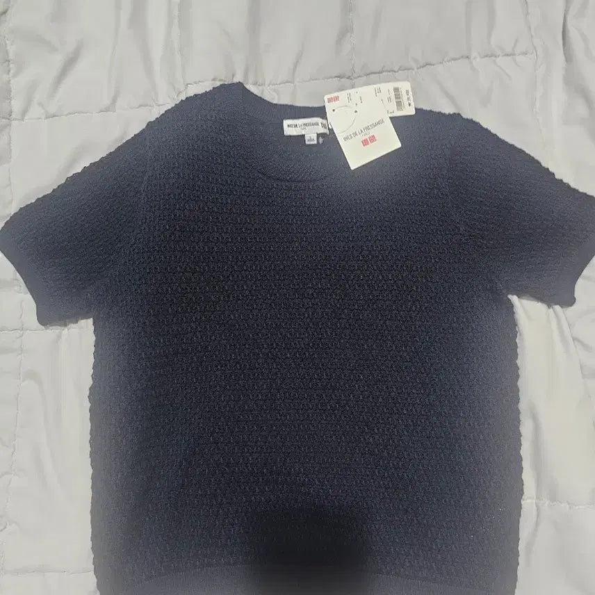 [BUNJANG] Uniqlo Ines Navy Knit Top / 유니클로 이네스 네이비니트 L