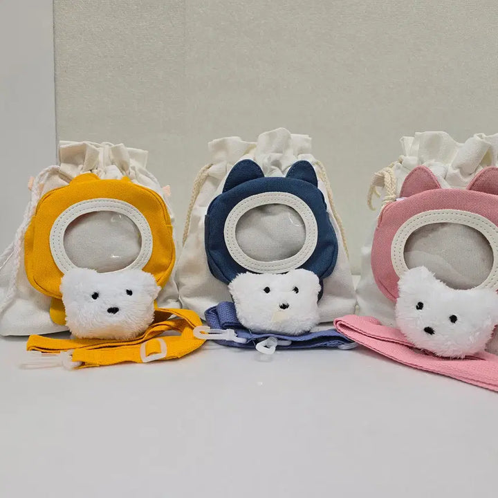[BUNJANG] Transparent Window Bucket Bag for Dolls / 솜인형 굿스용 투명창 버킷백