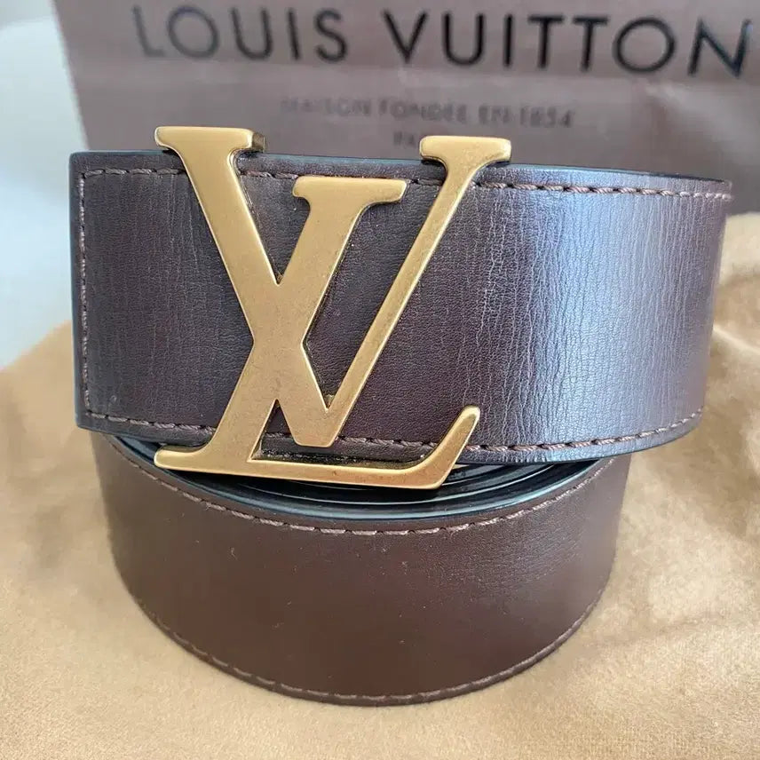 [BUNJANG] Louis Vuitton Utah Belt - Jin Brown (Size 90) / 루이비통 유타 벨트 진브라운(90사이즈)