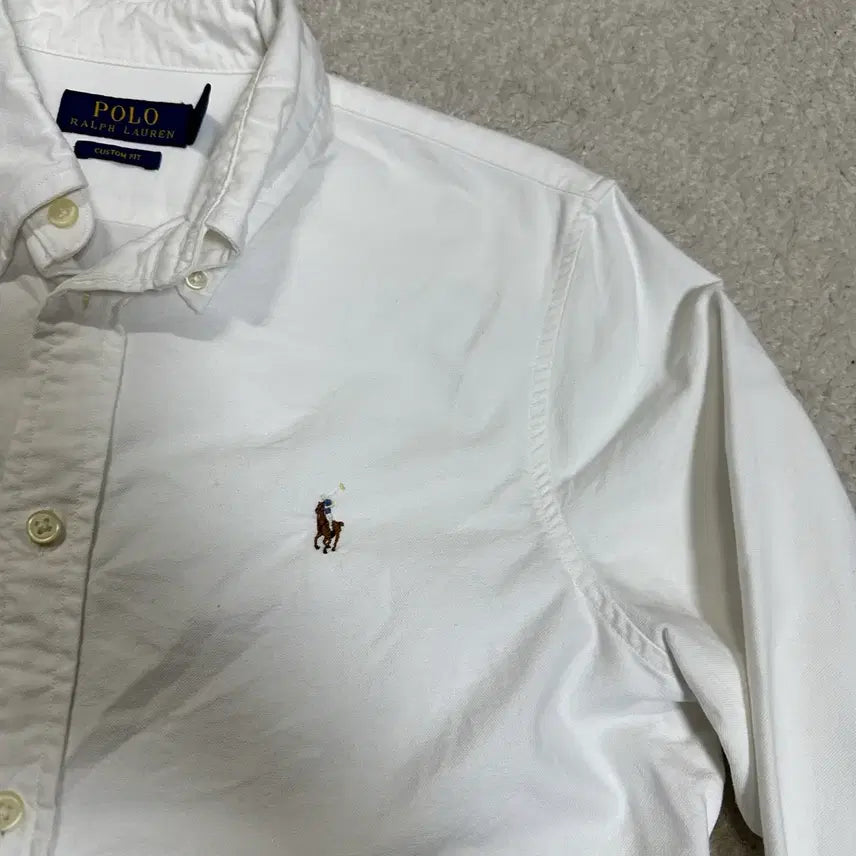 [BUNJANG] Polo Ralph Lauren Oxford White Shirt / 폴로 랄프로렌 옥스포드 화이트 셔츠 남방 여성 m