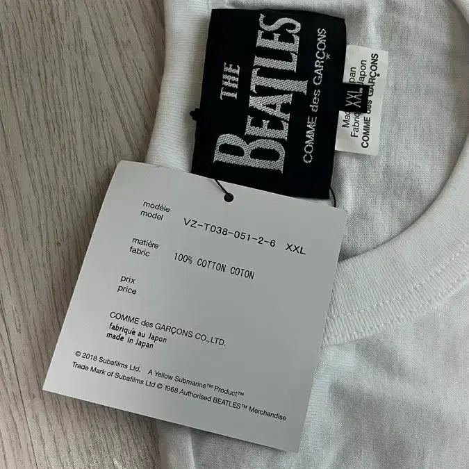 [BUNJANG] Comme des Garcons x Beatles T-shirt XXL / 꼼데 가르송 x 비틀즈 반팔티 XXL