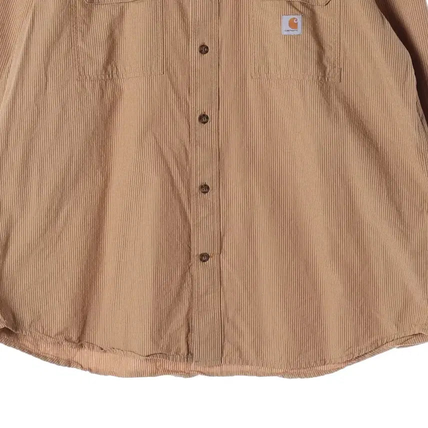 [BUNJANG] Carhartt Striped Shirt Brown XL / 칼하트 스트라이프 셔츠 브라운 XL