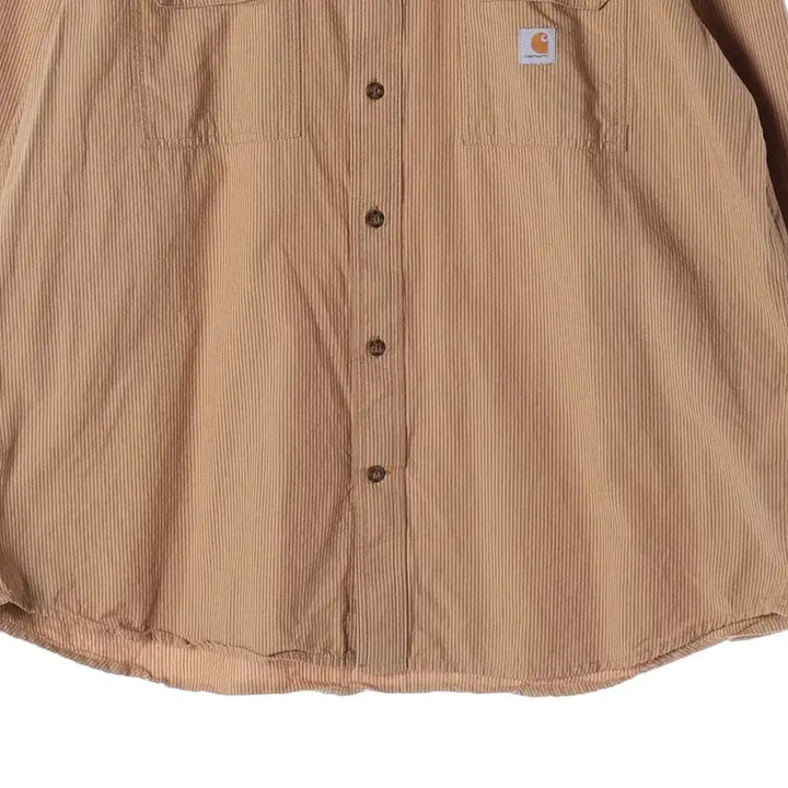 [BUNJANG] Carhartt Striped Shirt Brown XL / 칼하트 스트라이프 셔츠 브라운 XL