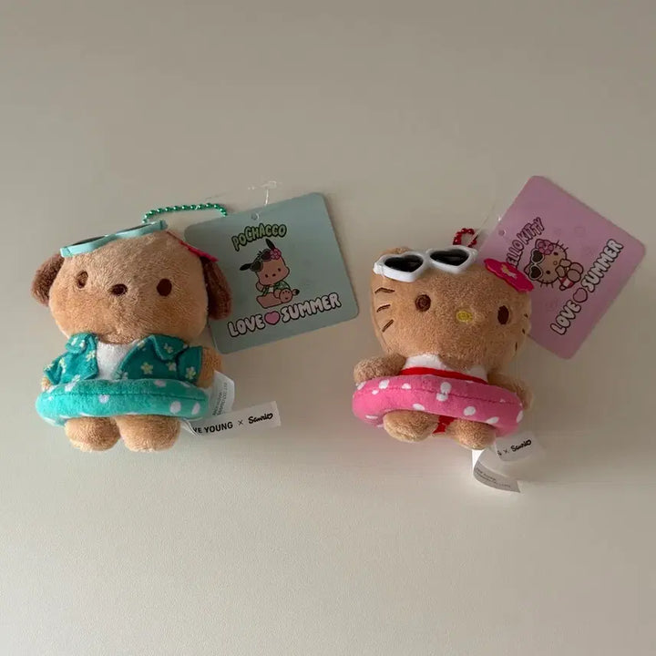 [BUNJANG] Olive Young Kitty Pochacco Keyring Sanrio / 올리브영 태닝 키티 포챠코 키링 산리오