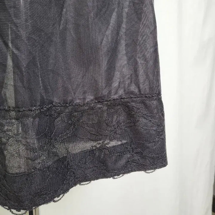 [BUNJANG] Vintage Black Lingerie Slip Skirt / 빈티지 딥 블랙 란제리 숏 슬립 스커트
