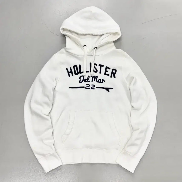 [BUNJANG] Hollister Y2K Arch Logo Hoodie White / 홀리스터 Y2K 아치로고 후드티 화이트