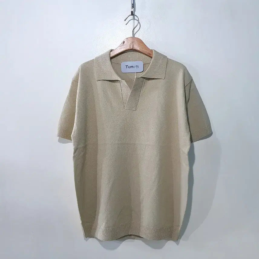 [BUNJANG] SS New Arrival Boucle Open Collar Short Sleeve Knit Top / SS신상) 코트 부클 오픈 카라 반팔 니트 5color L,XL