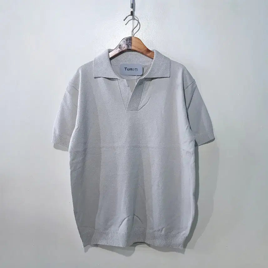[BUNJANG] SS New Arrival Boucle Open Collar Short Sleeve Knit Top / SS신상) 코트 부클 오픈 카라 반팔 니트 5color L,XL