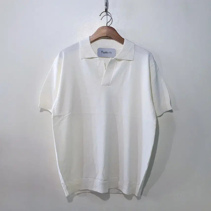 [BUNJANG] SS New Arrival Boucle Open Collar Short Sleeve Knit Top / SS신상) 코트 부클 오픈 카라 반팔 니트 5color L,XL
