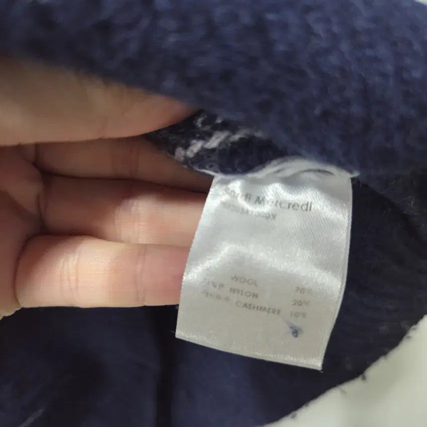 [BUNJANG] Mardi Mercredi Navy Wool Flower Knit / 마르디 메크르디 네이비 울 플라워 니트 26041608
