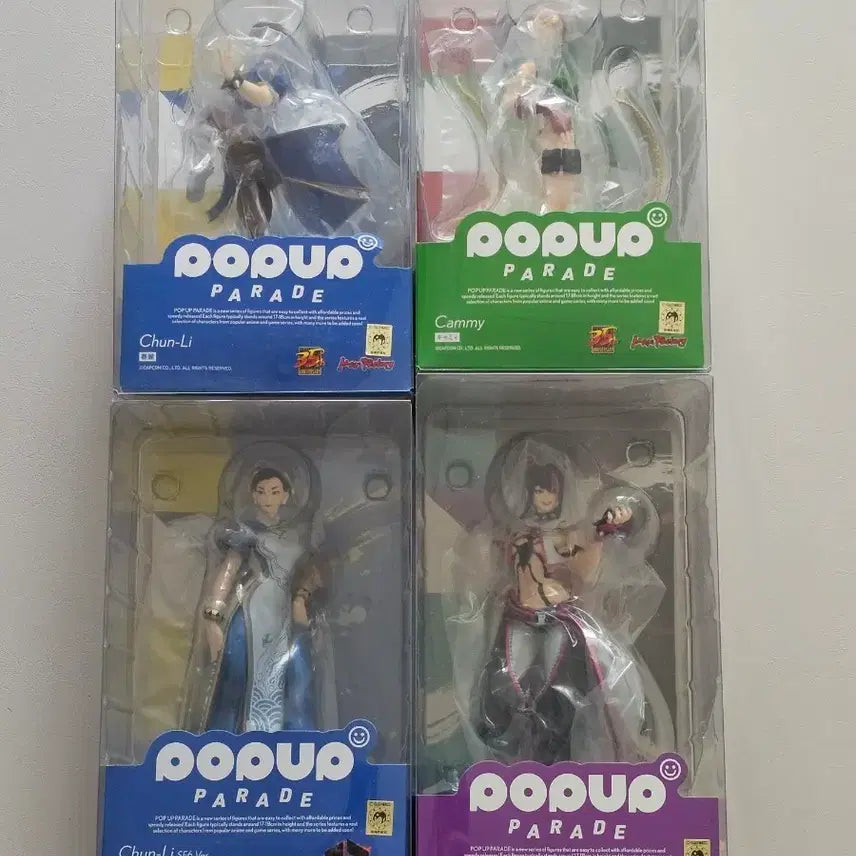 [BUNJANG] Popup Parade Street Fighter Cammy &amp; Chun-Li Bundle Set / 팝업퍼레이드 스트리트 파리터 캐미, 춘리 4종 일괄 판매