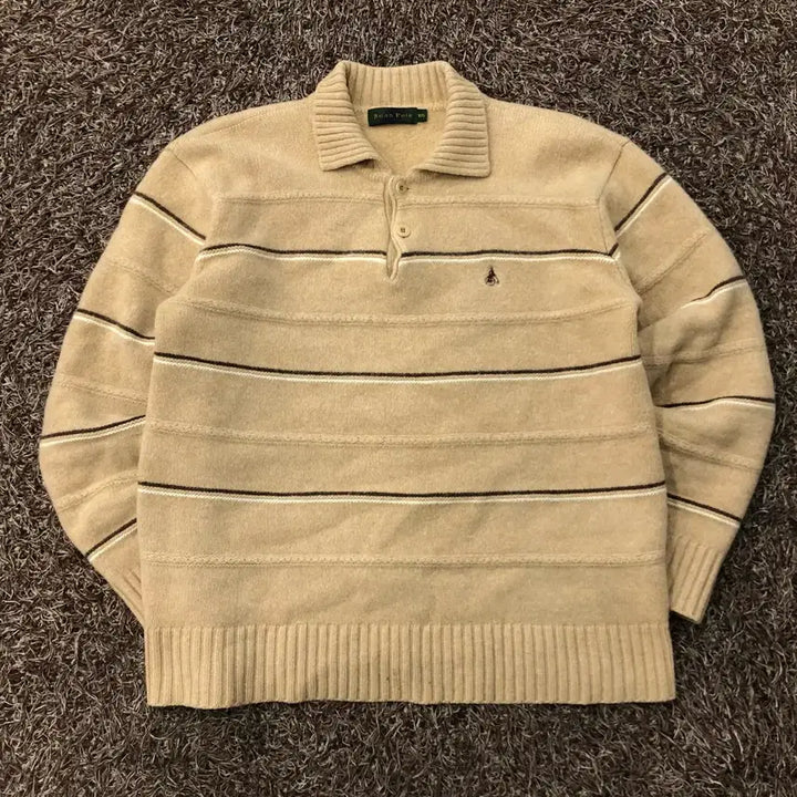 [BUNJANG] Beanpole 105 Knitted Polo Shirt / 105 빈폴 카라 니트