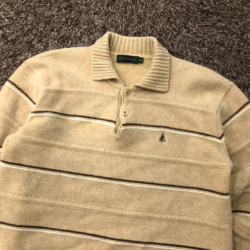 [BUNJANG] Beanpole 105 Knitted Polo Shirt / 105 빈폴 카라 니트