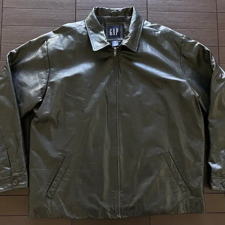 [BUNJANG] Old Gap Leather Jacket / (XXL) 올드갭 레더 자켓