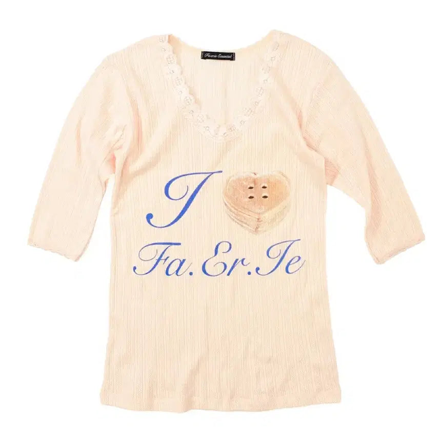 [SOLD OUT] 샵페어리 fa.er.ie lace T-shirt (pink)