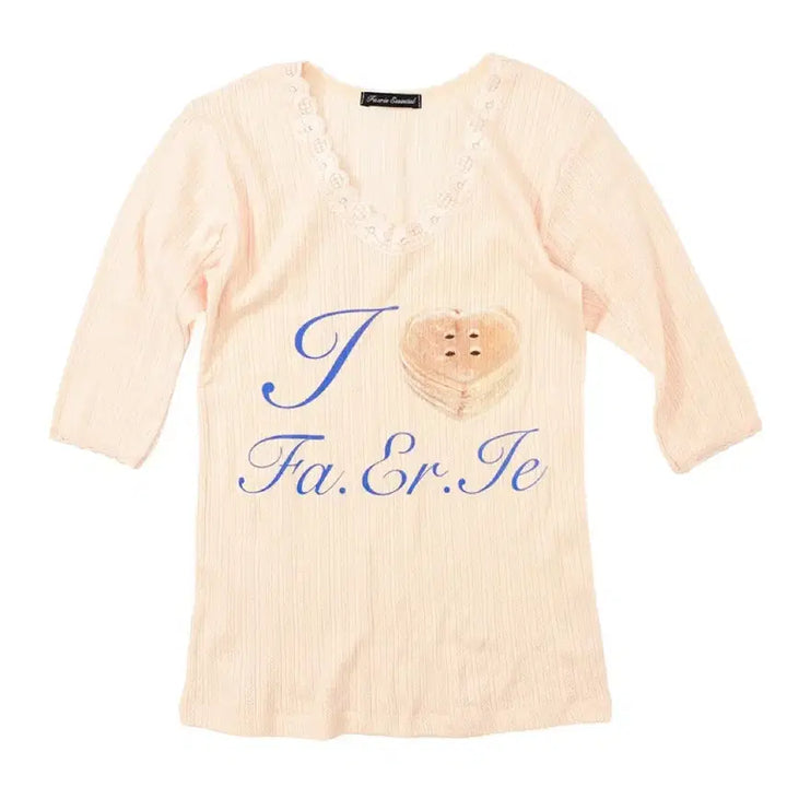 [SOLD OUT] 샵페어리 fa.er.ie lace T-shirt (pink)