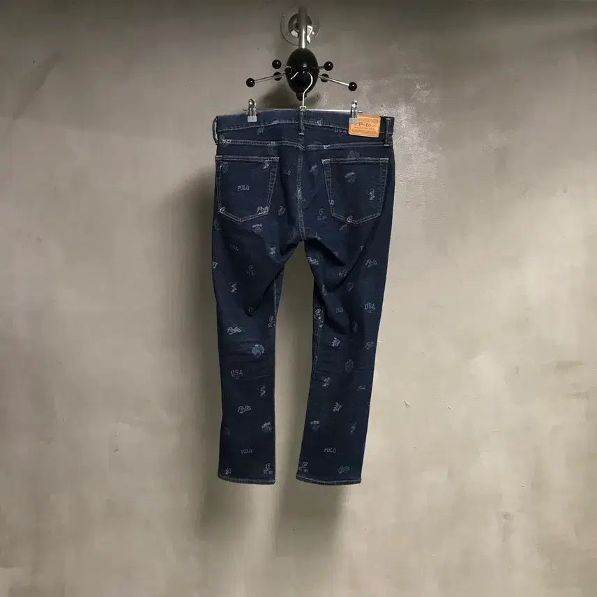 [BUNJANG] Polo Ralph Lauren Multi Logo Denim Pants / 폴로 랄프로렌 멀티 로고 데님 팬츠 33/32
