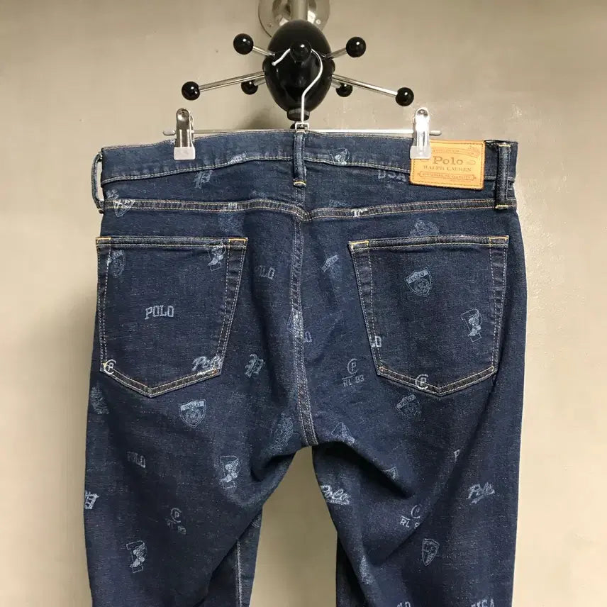 [BUNJANG] Polo Ralph Lauren Multi Logo Denim Pants / 폴로 랄프로렌 멀티 로고 데님 팬츠 33/32