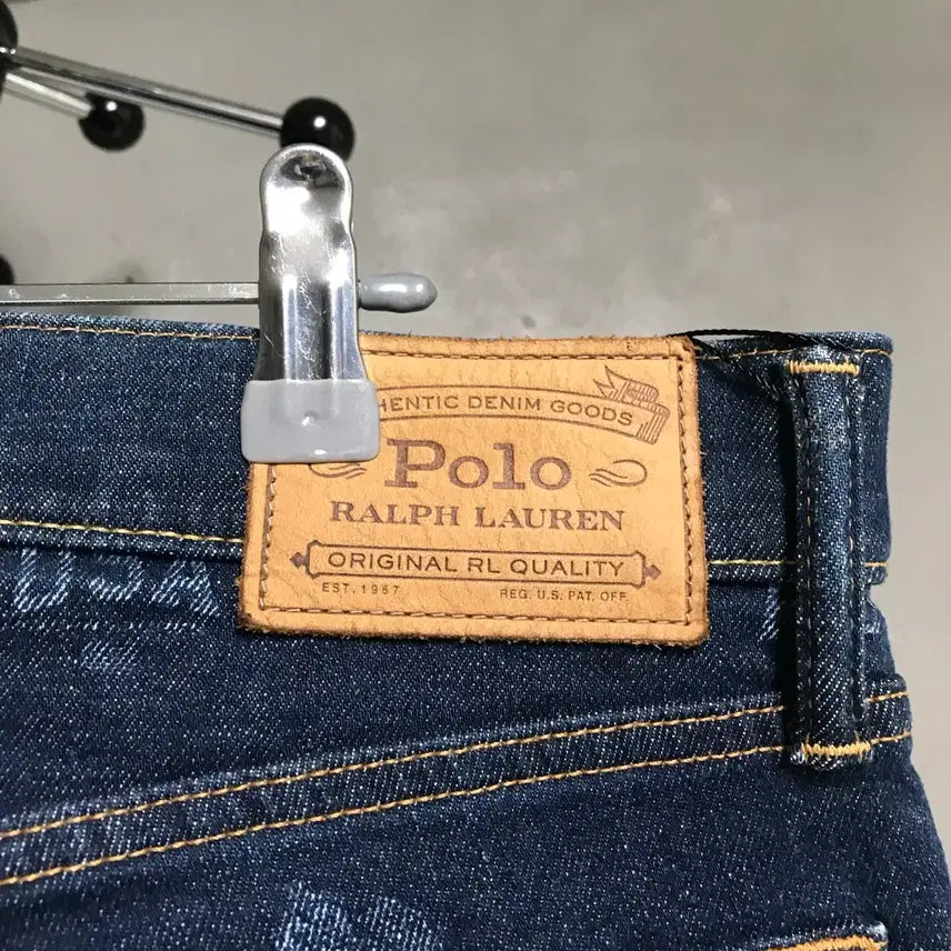 [BUNJANG] Polo Ralph Lauren Multi Logo Denim Pants / 폴로 랄프로렌 멀티 로고 데님 팬츠 33/32