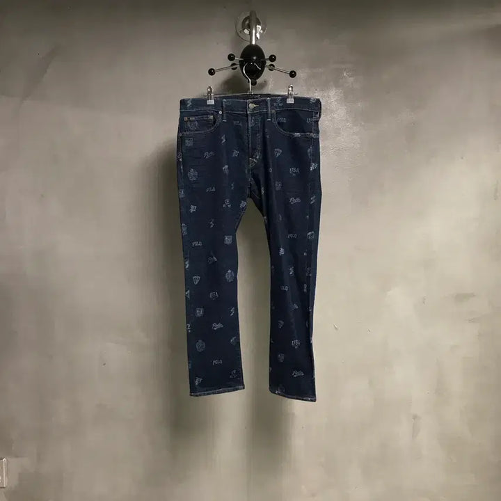 [BUNJANG] Polo Ralph Lauren Multi Logo Denim Pants / 폴로 랄프로렌 멀티 로고 데님 팬츠 33/32