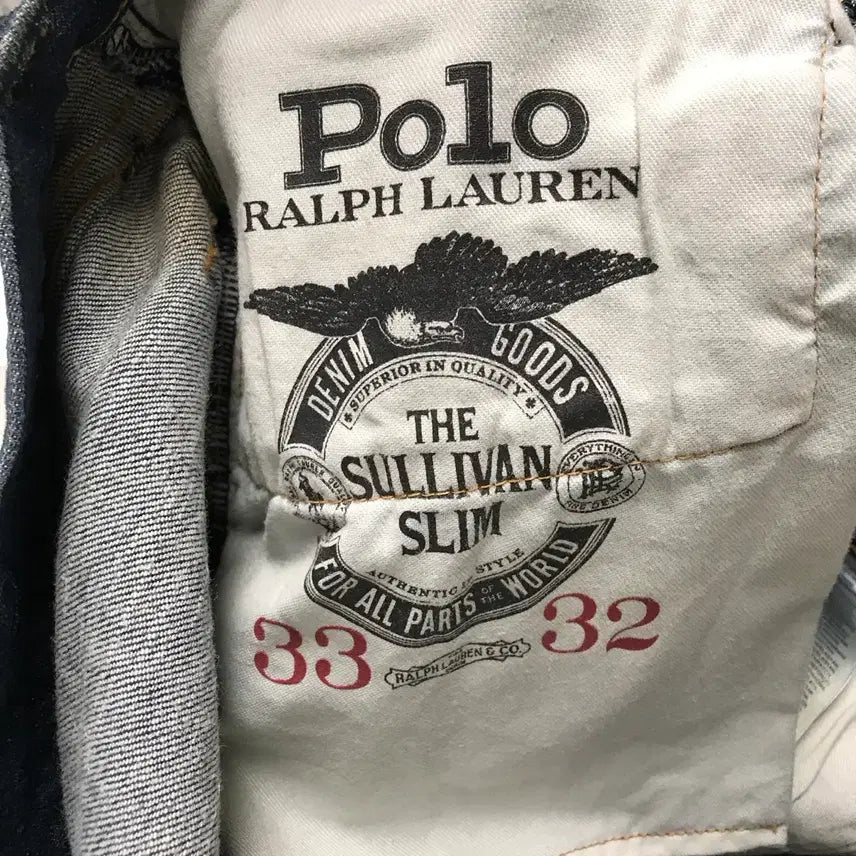 [BUNJANG] Polo Ralph Lauren Multi Logo Denim Pants / 폴로 랄프로렌 멀티 로고 데님 팬츠 33/32