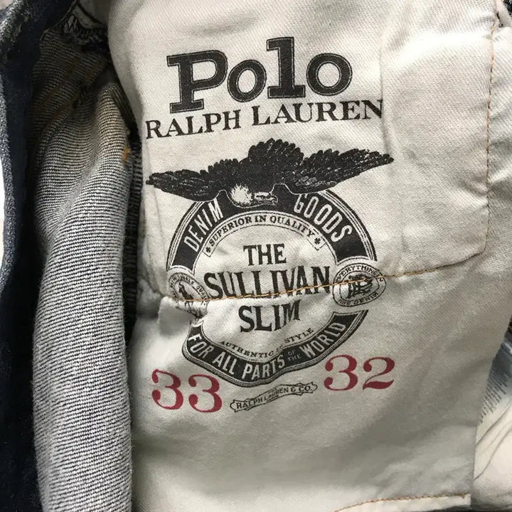 [BUNJANG] Polo Ralph Lauren Multi Logo Denim Pants / 폴로 랄프로렌 멀티 로고 데님 팬츠 33/32