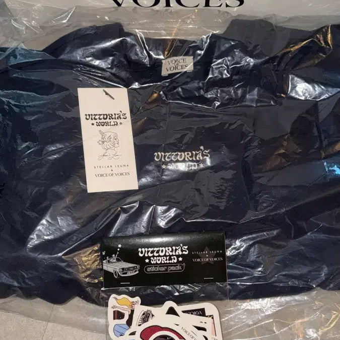 [BUNJANG] Vov Stella Luna Navy Drop Shoulder Sweatshirt / 보브 스텔라루나 콜라보 맨투맨 네이비 새상품