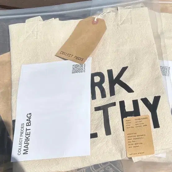 [BUNJANG] Collect Pieces Market Bag Natural / 컬렉트피시스 마켓백 내추럴