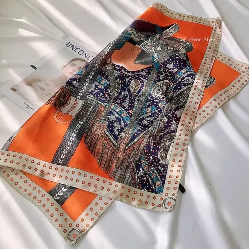[SOLD OUT] 오렌지 패턴스카프(새상품)