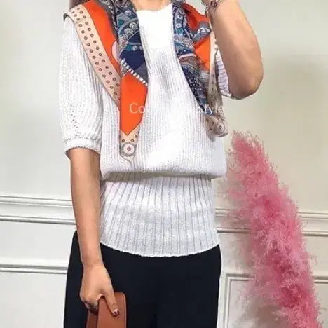 [SOLD OUT] 오렌지 패턴스카프(새상품)