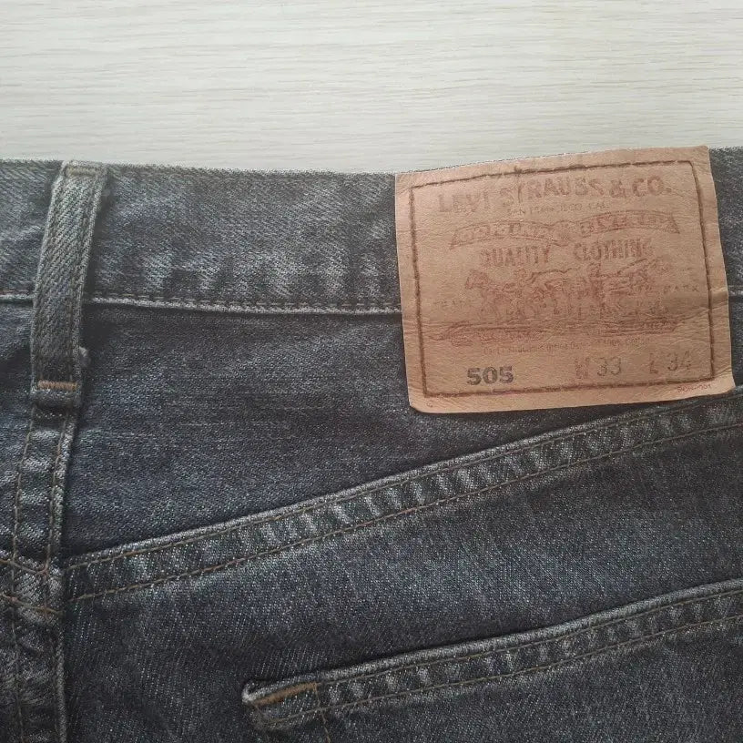 [SOLD OUT] 32)00s 리바이스 505 선염 블랙 데님 팬츠