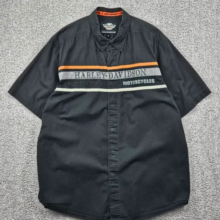 [BUNJANG] Harley Davidson Biker Half Sleeve Shirt (XL) / 할리데이비슨 바이커 하프 반팔 셔츠 ( XL ) / 11863