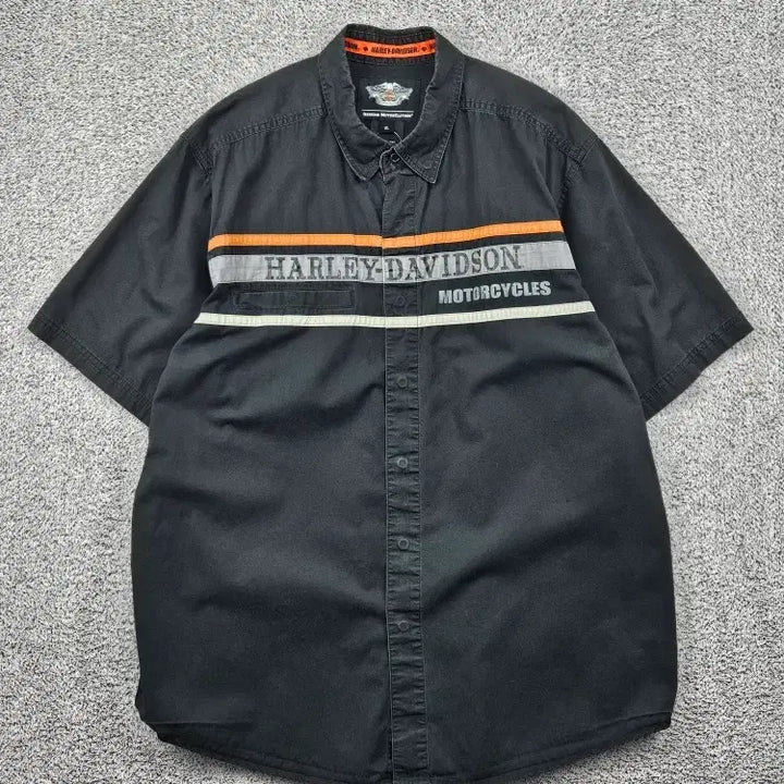 [BUNJANG] Harley Davidson Biker Half Sleeve Shirt (XL) / 할리데이비슨 바이커 하프 반팔 셔츠 ( XL ) / 11863