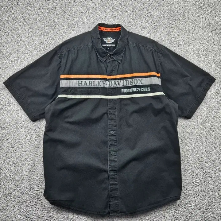 [BUNJANG] Harley Davidson Biker Half Sleeve Shirt (XL) / 할리데이비슨 바이커 하프 반팔 셔츠 ( XL ) / 11863
