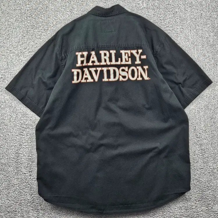 [BUNJANG] Harley Davidson Biker Half Sleeve Shirt (XL) / 할리데이비슨 바이커 하프 반팔 셔츠 ( XL ) / 11863