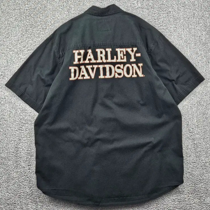 [BUNJANG] Harley Davidson Biker Half Sleeve Shirt (XL) / 할리데이비슨 바이커 하프 반팔 셔츠 ( XL ) / 11863
